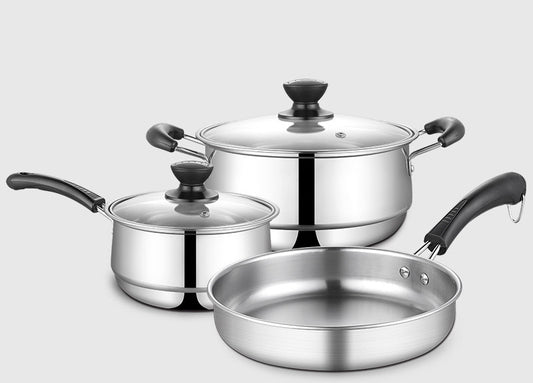 Stainless-Steel Kitchenware Pots 3PCS SET