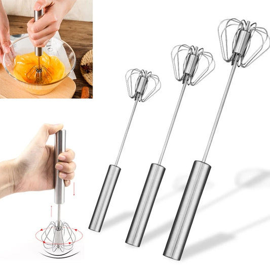 Semi-Automatic Stainless-Steel Egg Beater